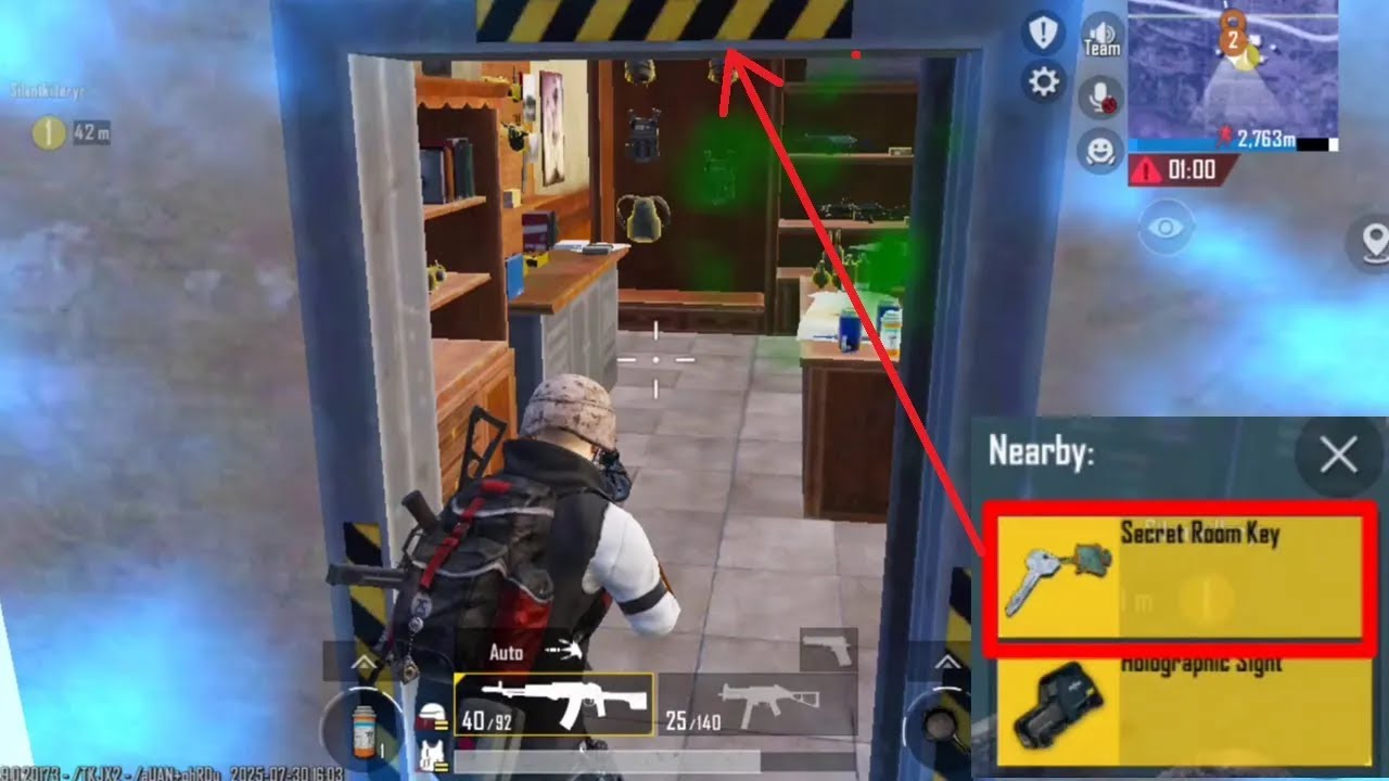 Key E Rangel BGMI Secret Room Key | Unlimited Loot Room in Sosnovka Military Base ...