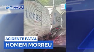 Acidente na Rodovia Anchieta, em Cubatão (SP), deixa uma pessoa morta e outras duas feridas