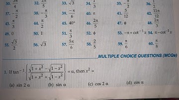 RD SHARMA  INVERSE  TRIGONOMETRIC MCQ  Q1 TO Q35 SOLUTIONS OF CHAPTER 3 CLASS 12