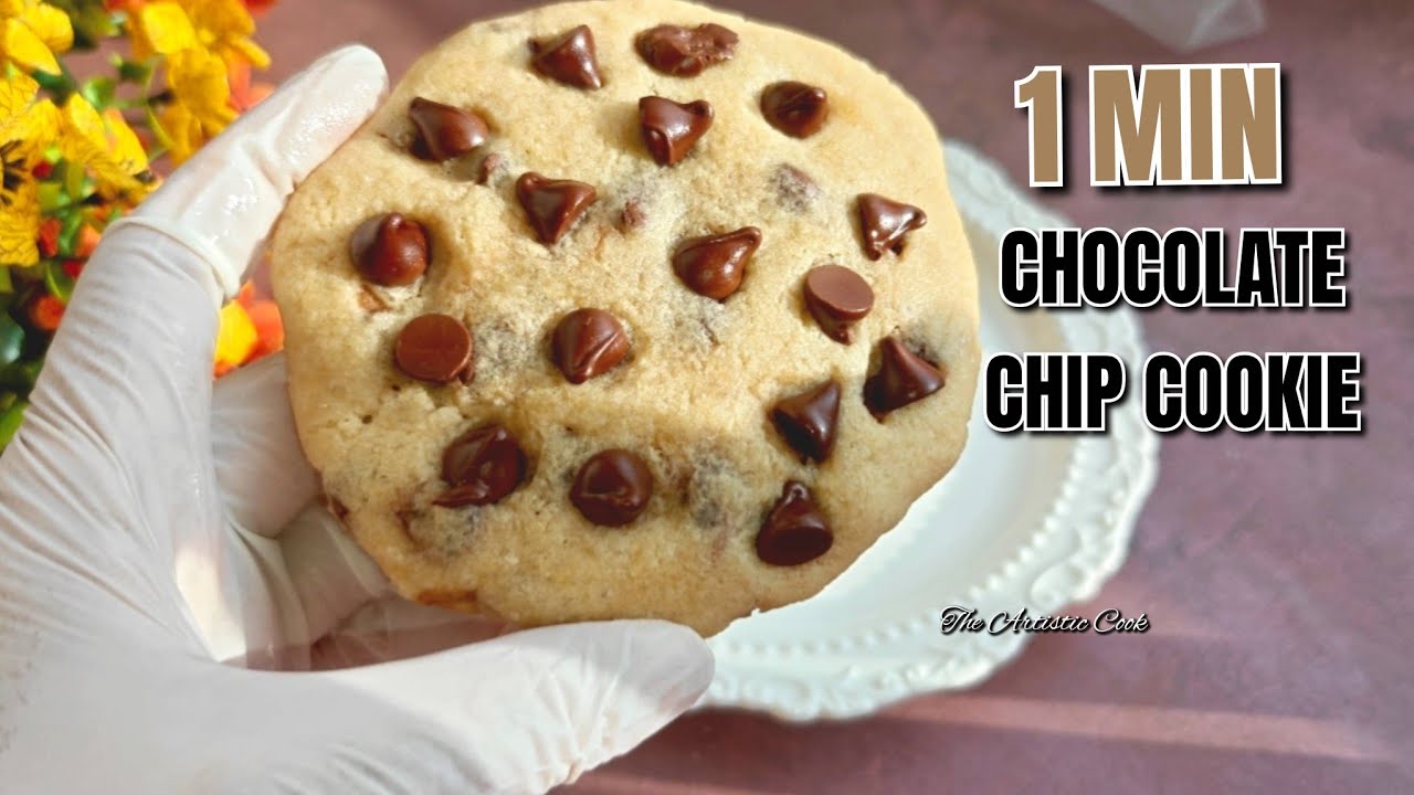 Easy Chocolate Chip Cookies Recipe in 1 minute - YouTube
