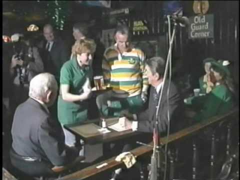 President Reagan visits Pat Troy's Ireland's Own pub