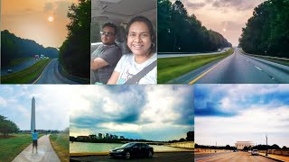 Washington Dc by car from Atlanta| Beautiful sunrise on d way | Washington vlog