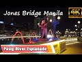 Pasig river esplanade showcases a picturesque manila at night  jones bridge walking tour