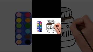 NUTELLA #howtodrawpaintcolourforkidstoddlers #drawguide #howtodrawandcolorforkids #drawingtutorial