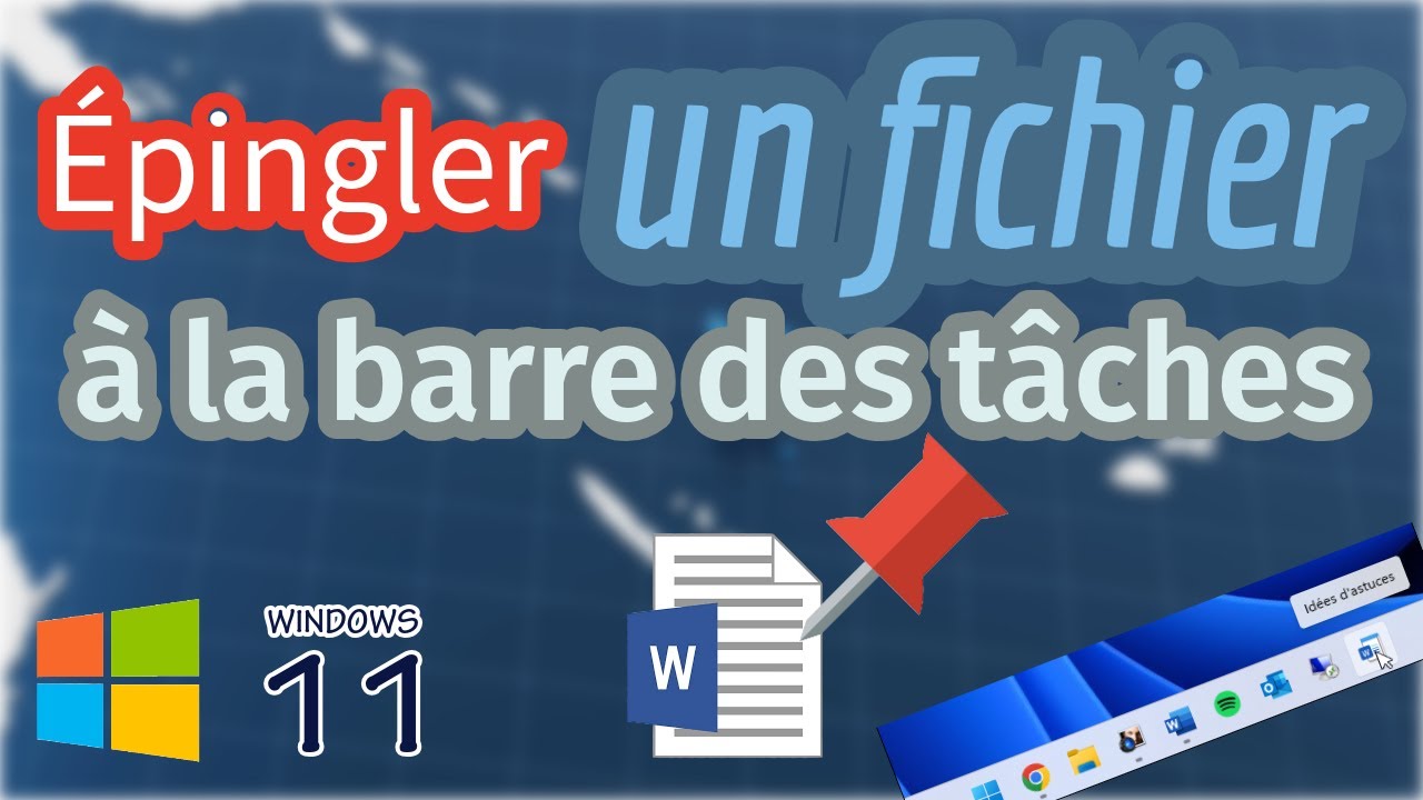 Épingler un fichier à la barre des tâches