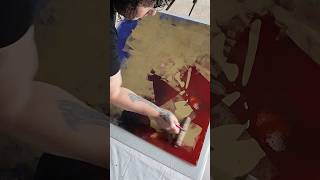 This layering method changes everything #acrylicpainting #abstractart #gelplateprinting