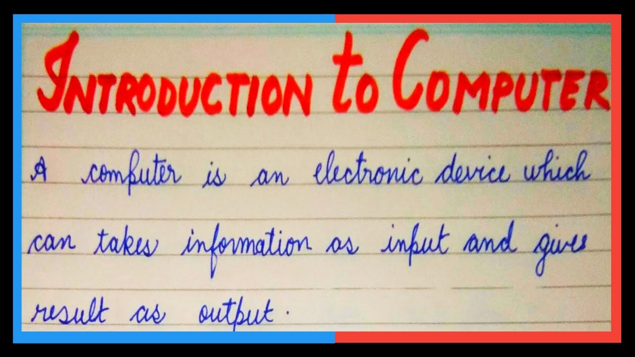 Introduction to Computer What is Computer Computer kise kahate hain