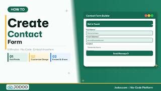 Build a Professional Contact Form in Jodoo — Collect Leads Without a Website