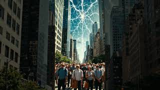 “The Sky Will Split” Calm city, sky cracks open. blinding light, angels descending. #shorts