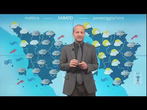 Video Le condizioni meteo di oggi in Toscana - Arriva aria molto fredda con locale neve in collina Sabato