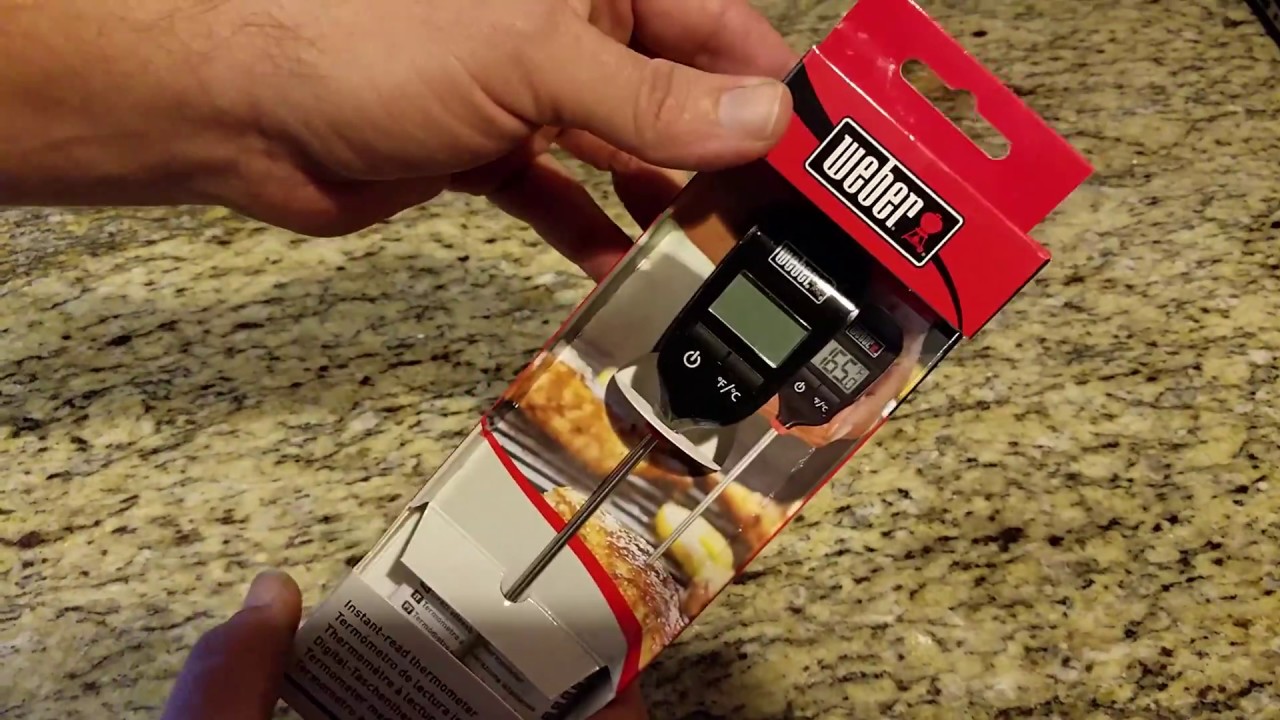 Weber Thermometer Instant Read(6750) Unboxing and Demo - YouTube