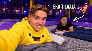 YÖTÄ SuperParkissa Mun EKAN SEURAAJAN Kanssa! 😴