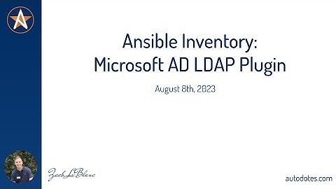 Ansible Inventory: Microsoft AD LDAP Plugin