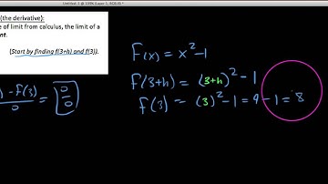 HPC 12.2.4  Limit of a difference quotient example