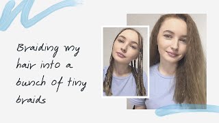 Overni̇ght Heatless Hai̇r Tutori̇al Ti̇ny Brai̇ds Sitne Kikicepletenice