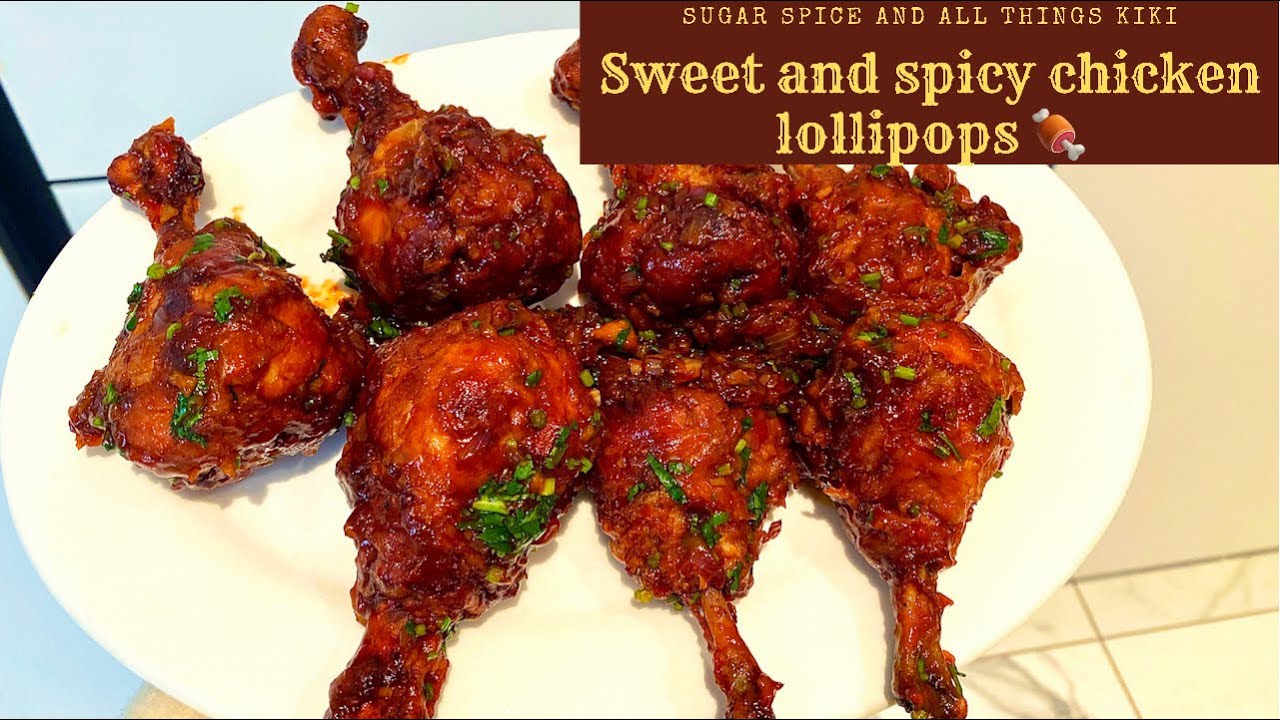 Sweet and spicy chicken lollipops barbecue chicken lollipops chicken