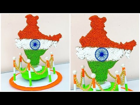 DIY Indian Tricolour map 3D 2022 / Independence day craft ideas easy / 15th august craft ideas
