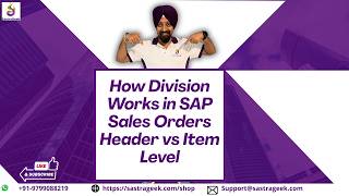 How Division Works in SAP Sales Orders Header vs Item Level