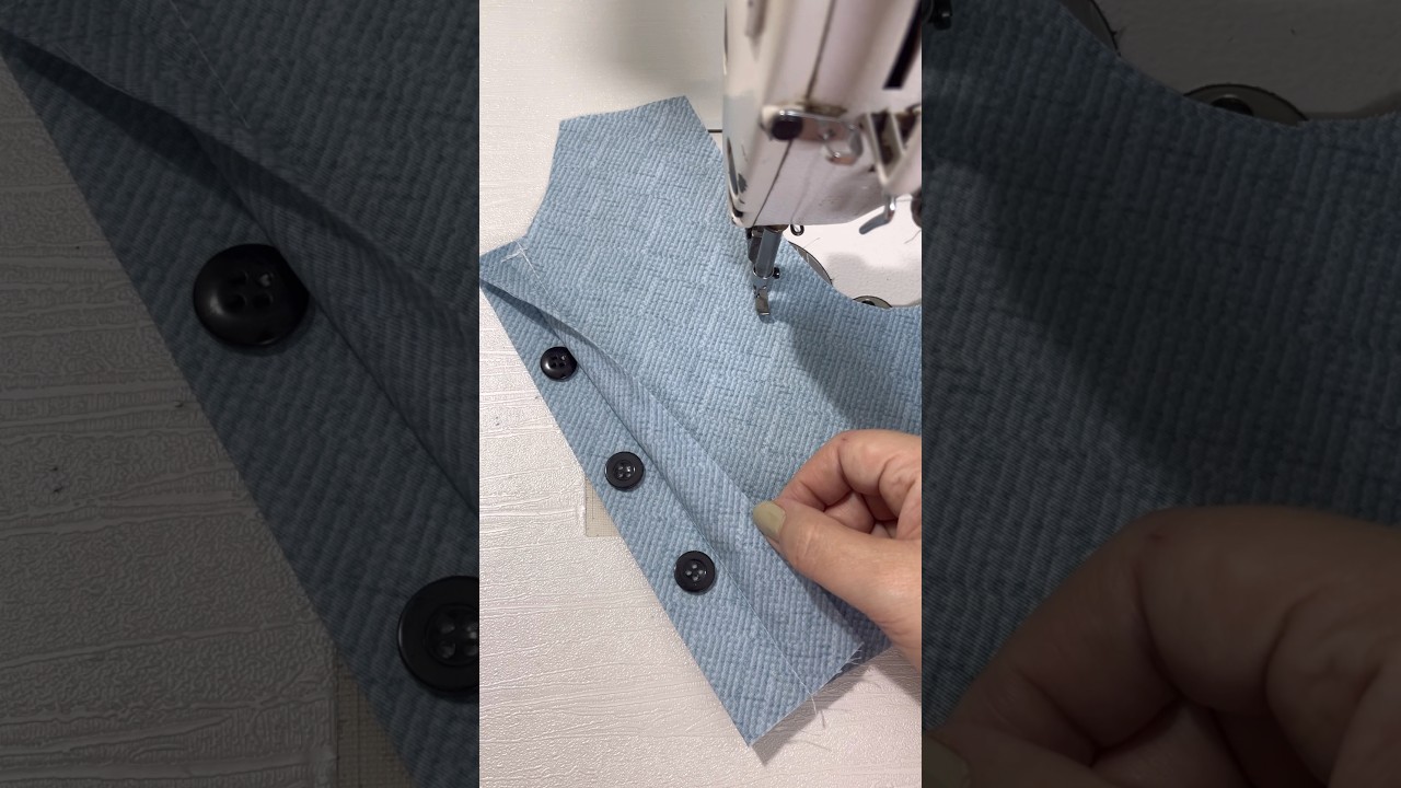 How to sew to hide shirt buttons 