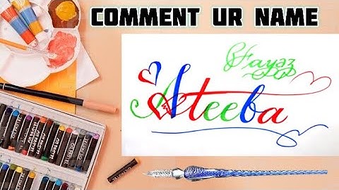 Ateeba Fayaz Name Signature Calligraphy Status | How to Draw, Cursive Calligraphy with Cut Marker