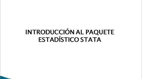 INTRODUCCIÓN STATA