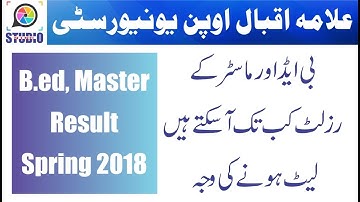 AIOU B.ED, Master Spring 2018 Late | AIOU Result Late