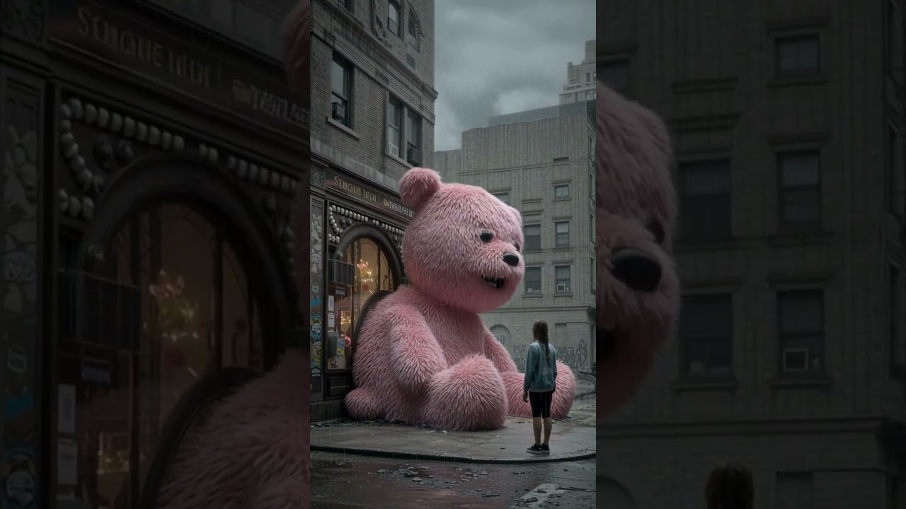 A Giant Pink Teddy Bear Just Appeared Downtown 🐻🌸
