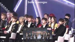 170114 BTS Minhoo Red Velvet reaction to EXO winning Daesang ( Golden Disc Awards 2017 )