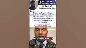 Day 19 of 31 - Cybersecurity Awareness Month (31 Days of Cybersecurity Tips) #Cybersecurity
