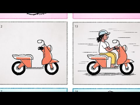 Riding a motorbike 