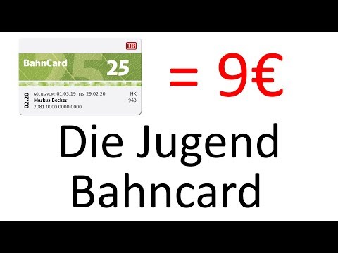 BahnCard 25 für 9€! (Jugend BahnCard)