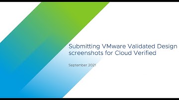 How to submit your VMware Validated Designs for Cloud Verified