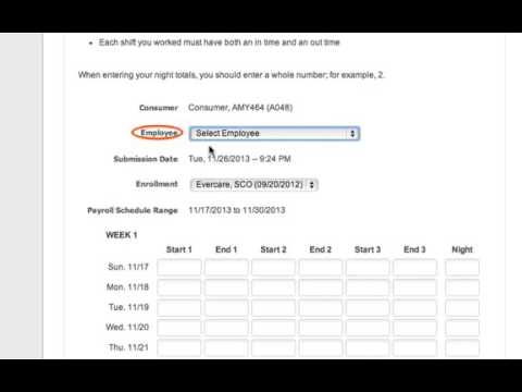 Creating a Timesheet   Consumer