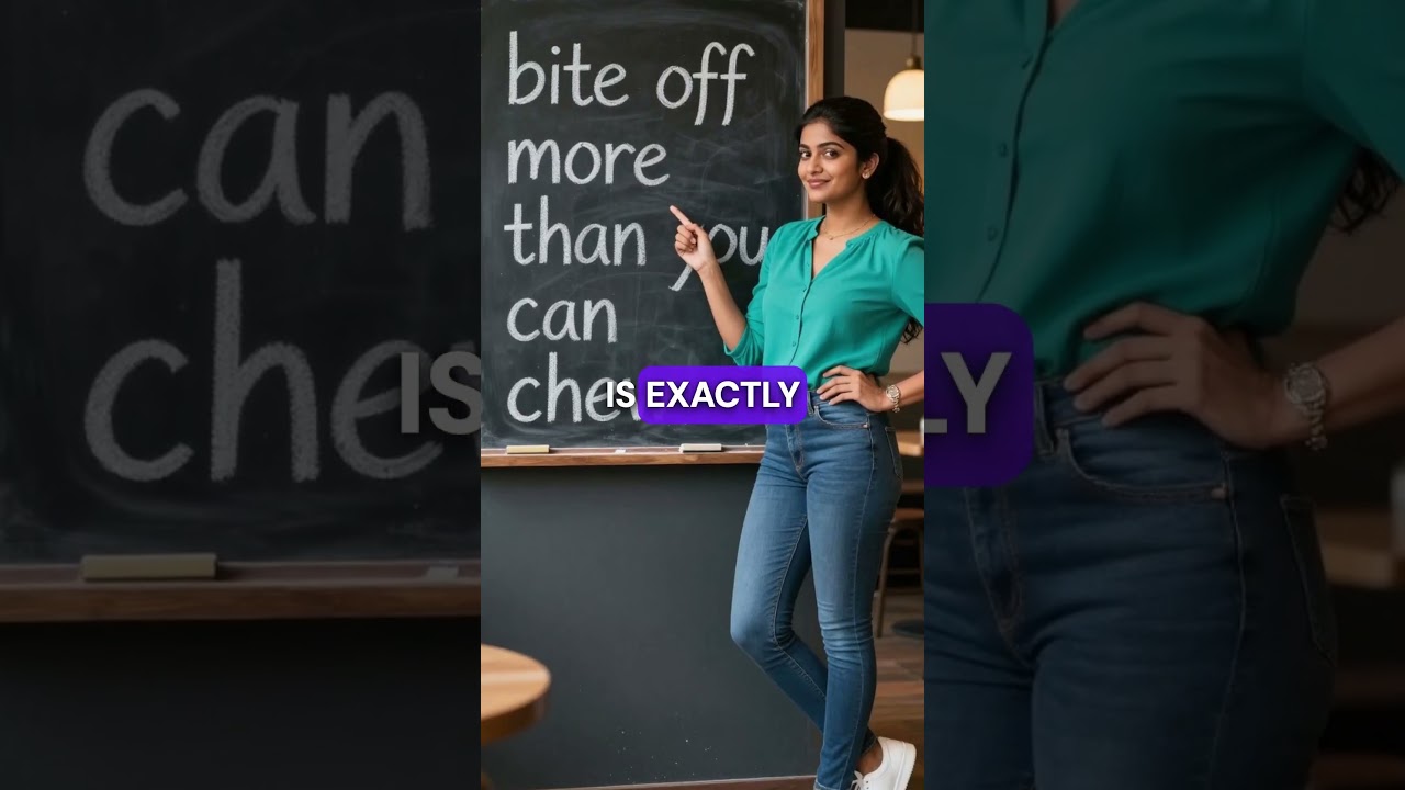 Learn the meaning of "To bite off more than you can chew", when to use it.