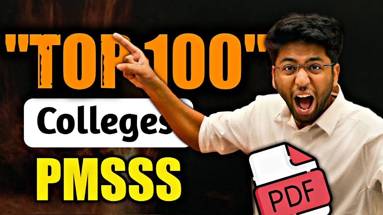 Top Colleges Under PMSSS 🔥 Top 100 Engineering Colleges PDF YouTube