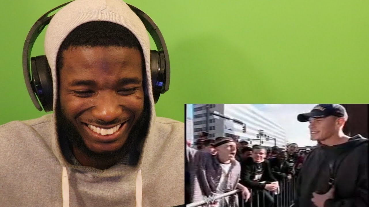 JOHN CENA BATTLE RAPS A FAN *REACTION - YouTube