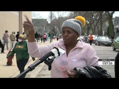 Wisconsin Voters wait in long lines, From YouTubeVideos