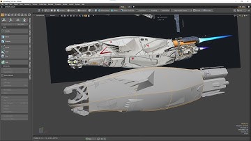 SpaceShip Modeling TimeLapse Part 4
