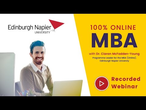 Edinburgh Napier University MBA Webinar  -  28 March 2022