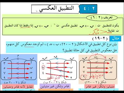التطبيق العكسي أول ثانوي