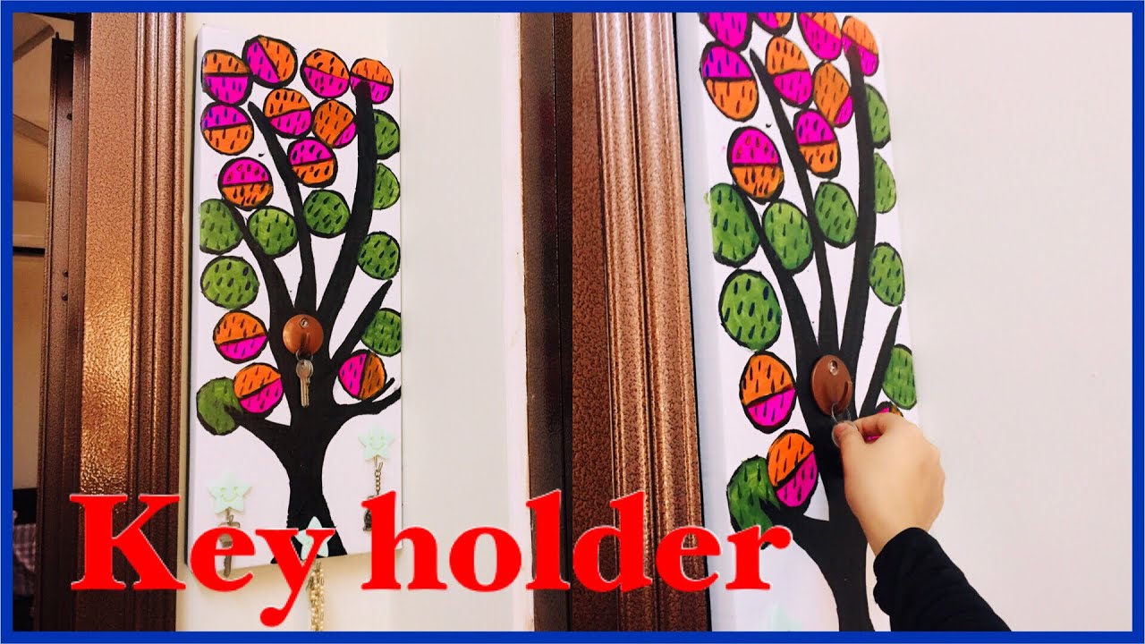 Cardboard_Key_holder How to make Key holder Wall Hanging Using