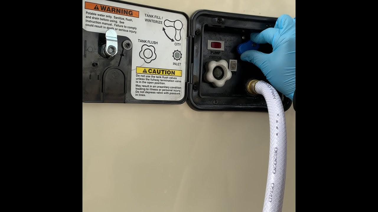 How to fill the Coachmen Freelander's fresh water tank for boondocking