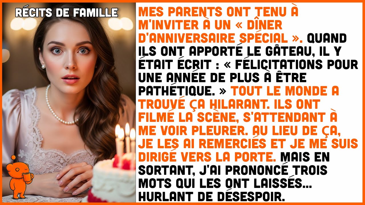 Mes parents m'ont organisé une fête d'anniversaire — mais le « gâteau » m'a laissé sans voix.