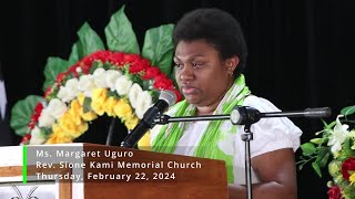 Emotional tribute: Margaret Uguro remembers her father, Hon. Jimmy Uguro