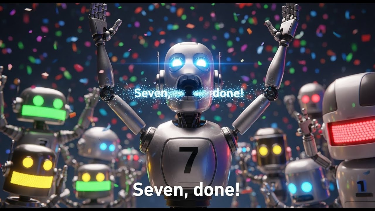 Seven Tiny Robots Count Together | Best Nursery Rhymes and Kids Songs ...