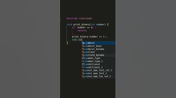 "Printing binary representation of a number in #cplusplus | #codingshorts"
