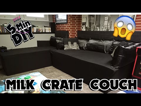 DIY MILK CRATE COUCH!!! 5Min Diy