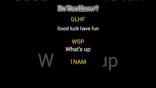 Celebrity GLHF, WSP Meaning || WhatsApp Chatting Short Words || Make Chat Intresting #chatting #whatsapp Wealth