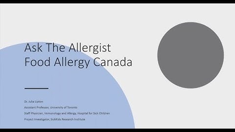 Webinar: Ask the allergist with Dr. Julia Upton