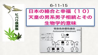 日本の絡合と幸福（10）「天皇の男系男子相続とその生物学的意味」
